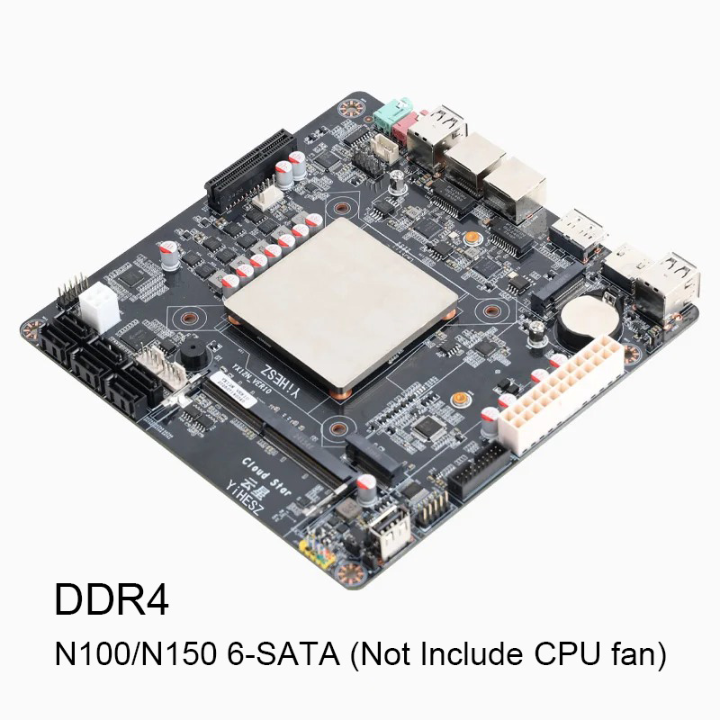 6-Bays N100/N150 NAS Motherboa - đánh giá và giá Nas Motherboard N100 6 Sata