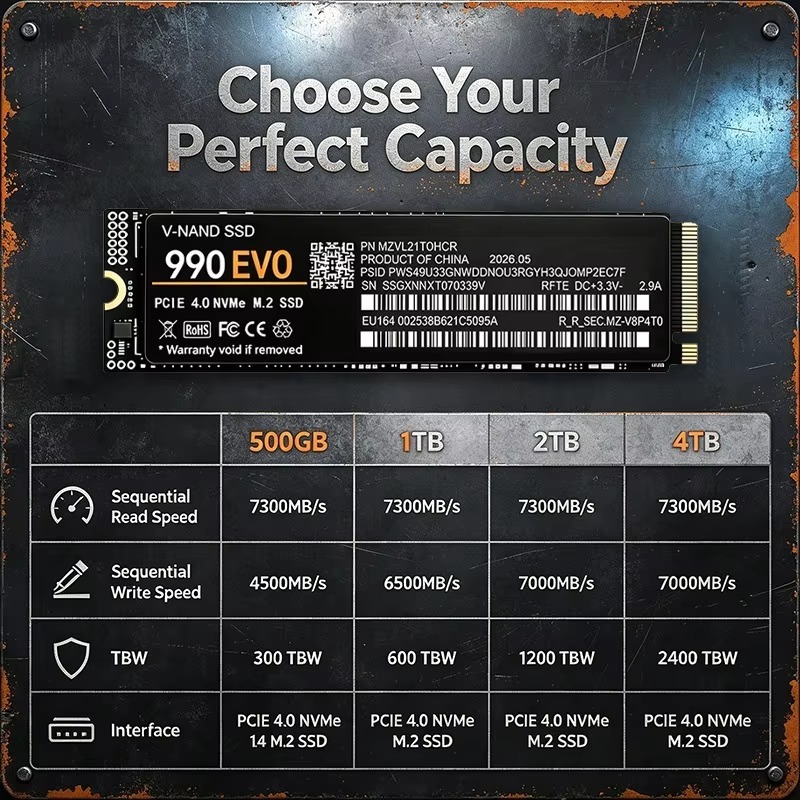 990 EVO M.2 2280 NVMe PCIe 4.0 - đánh giá và giá M.2 Nvme 4Tb Pcie 4.0 Ssd